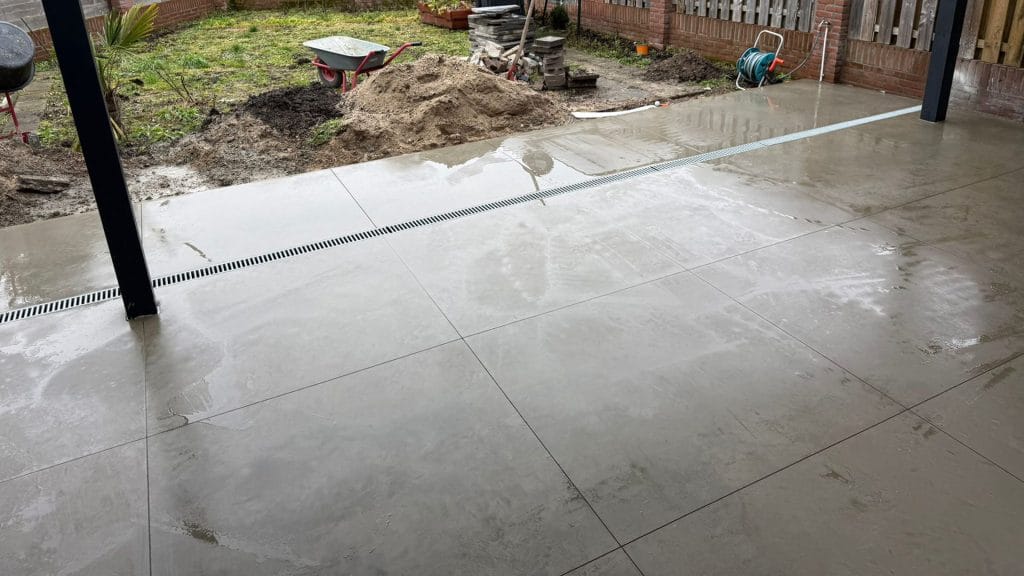 betonvloer aanleg terras